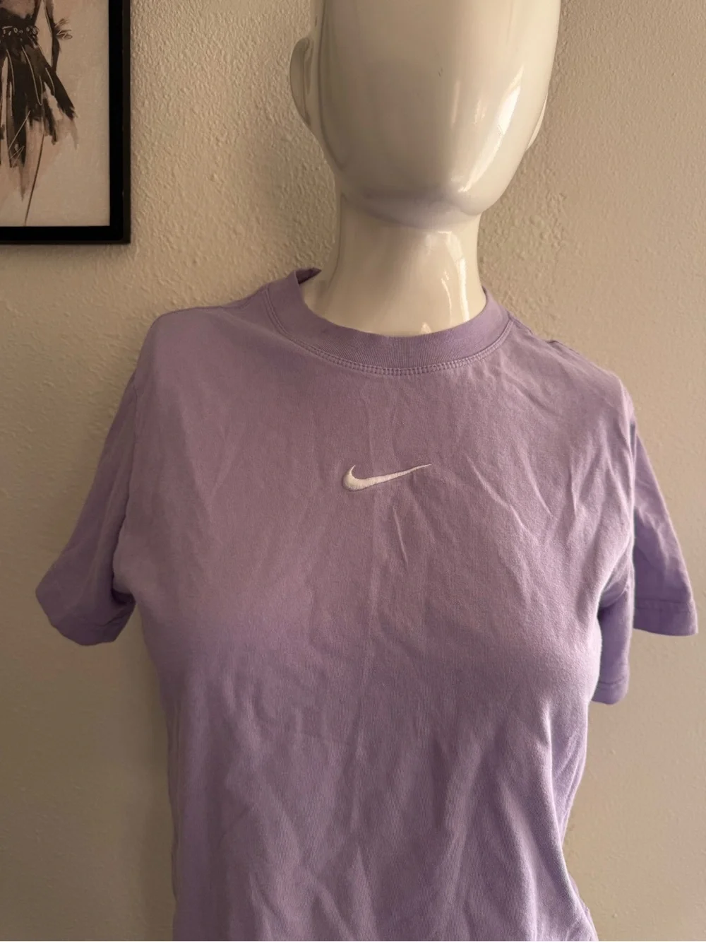 Nike Lavender Short Sleeve Crew Tee with White Swoosh
